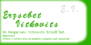 erzsebet vitkovits business card